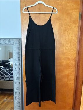 OAK + FORT Black Sleeveless Wide-Leg Jumpsuit
